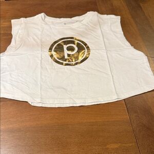 Pure Barre White crop tank! Ooooo la la
